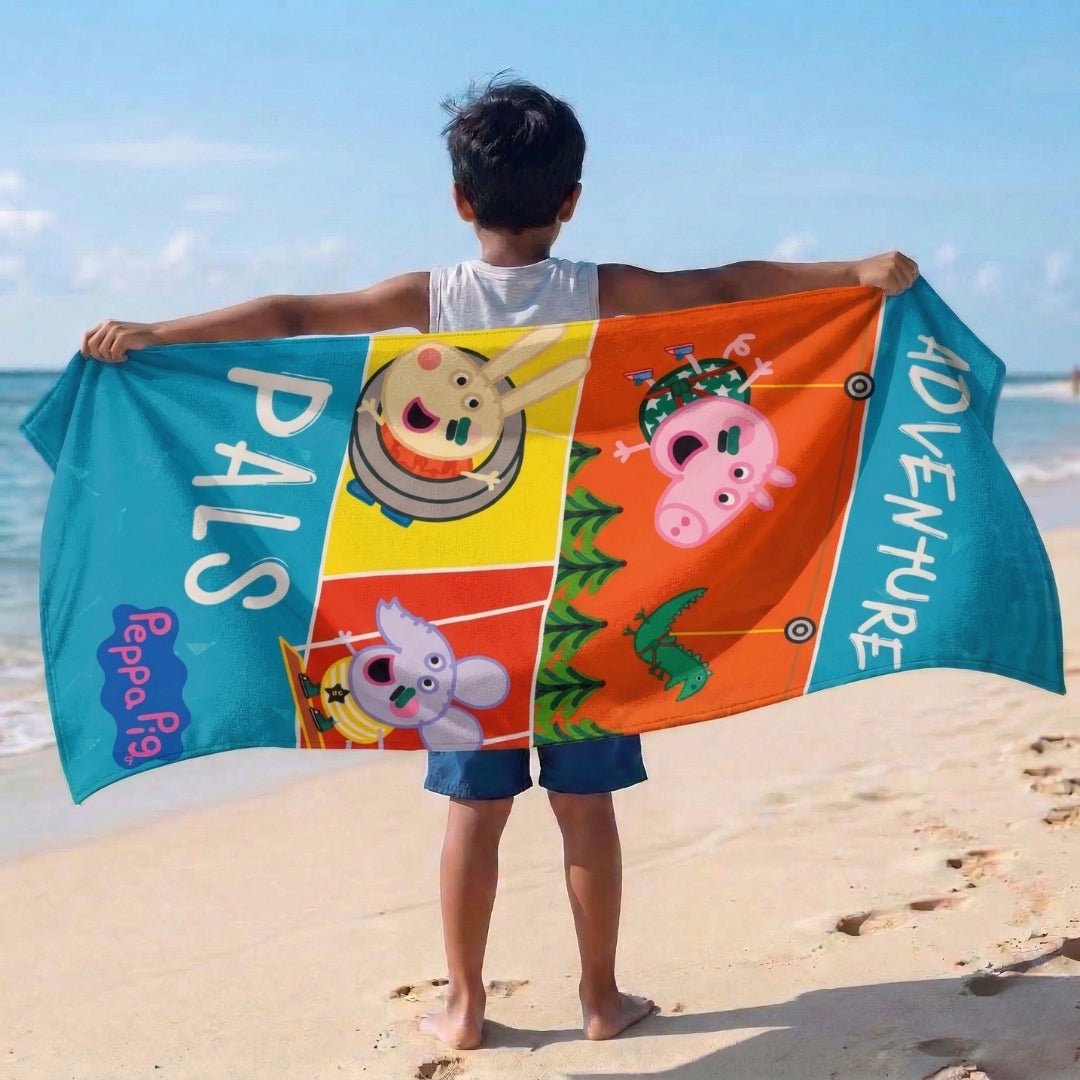 Adventure Pals Peppa Pig Kids Cotton Bath Towel by Athom Living - Athom Living