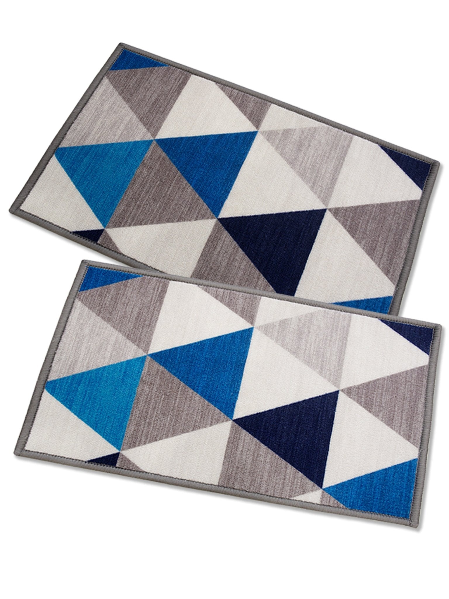 Angel Blue Premium Anti Slip Printed Door Mat Pack of 2 by Athom Living - Athom Living
