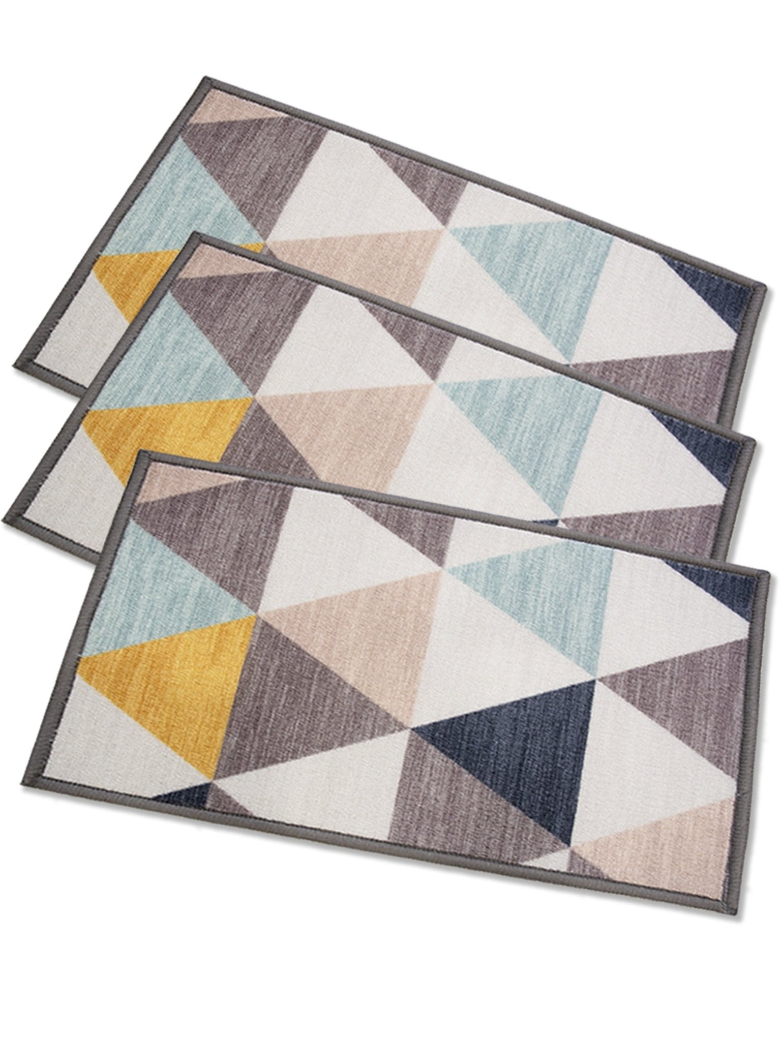 Angel Yellow Premium Anti Slip Printed Door Mat Pack of 3 by Athom Living - Athom Living