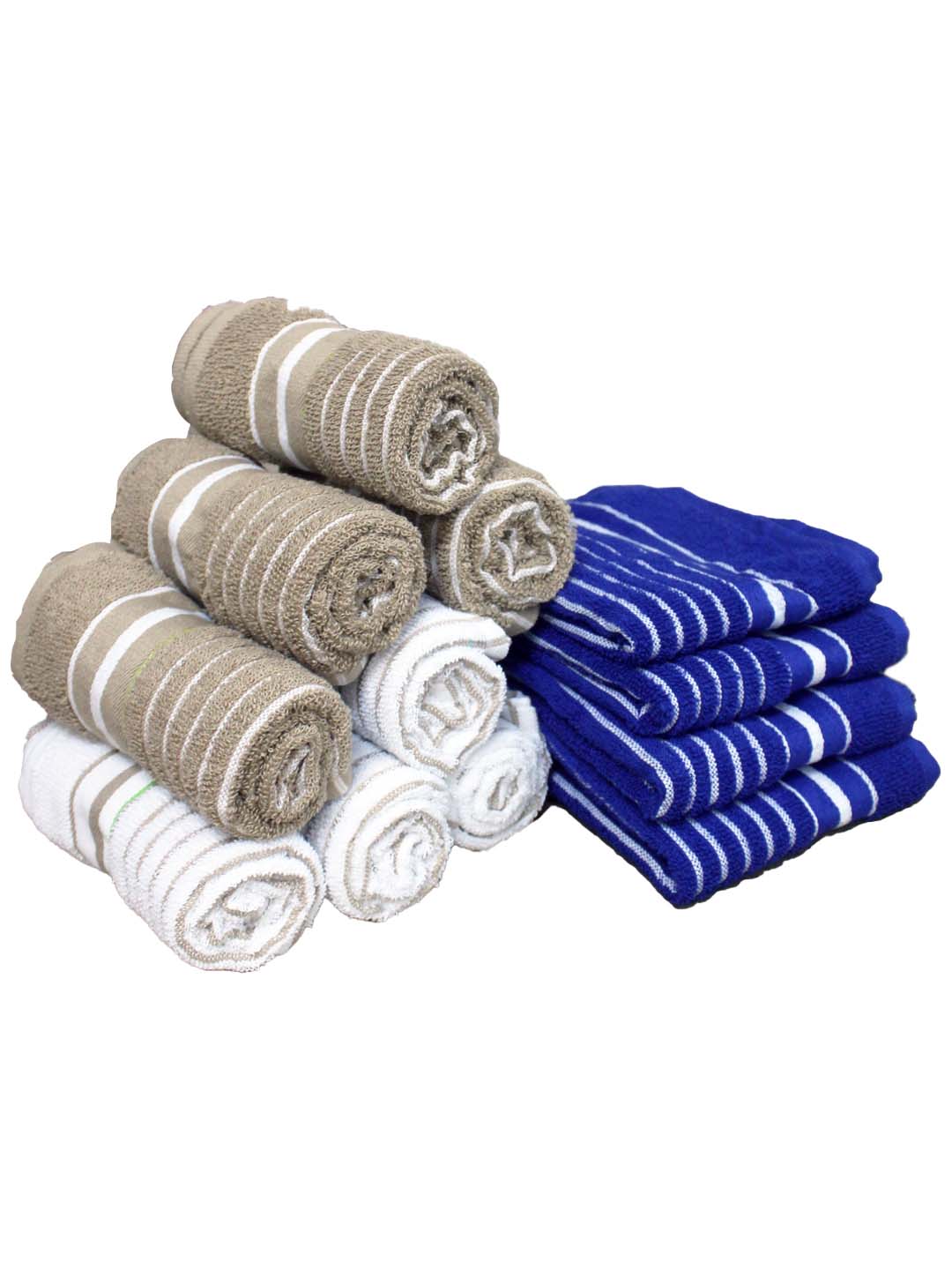 Athom Living Cotton Soft Hand Towel Set, Super Absorbent & Quick Dry 40x60 cm Pack of 12 - Athom Living