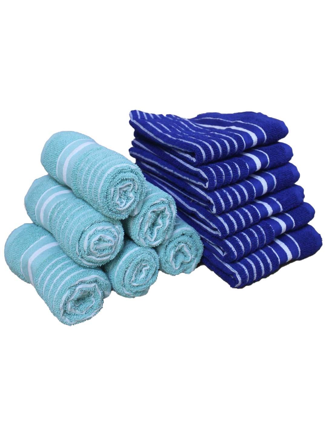 Athom Living Cotton Soft Hand Towel Set, Super Absorbent & Quick Dry 40x60 cm Pack of 12 - Athom Living