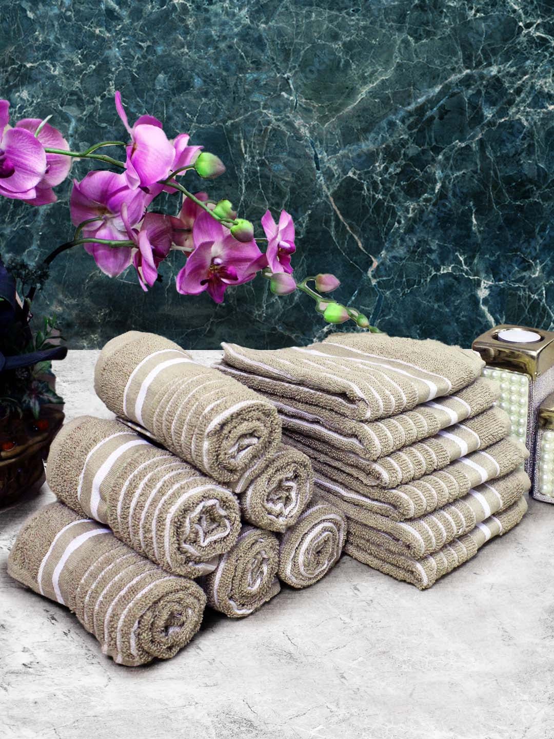 Athom Living Cotton Soft Hand Towel Set, Super Absorbent & Quick Dry 40x60 cm Pack of 12 - Athom Living
