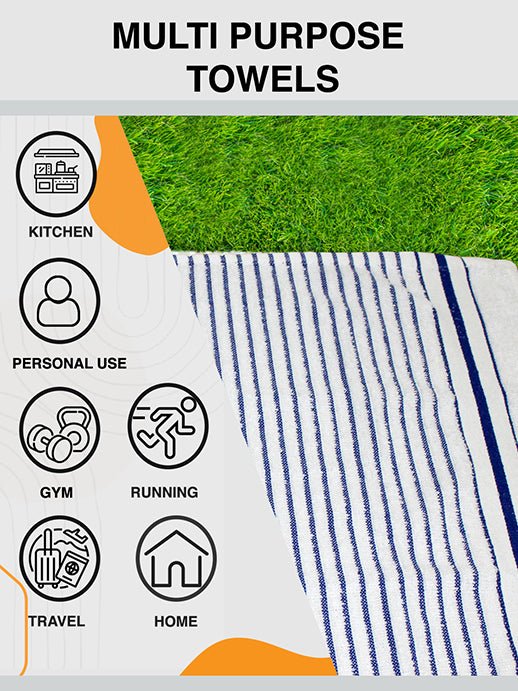 Athom Living Cotton Soft Hand Towel Set, Super Absorbent & Quick Dry 40x60 cm Pack of 12 - Athom Living
