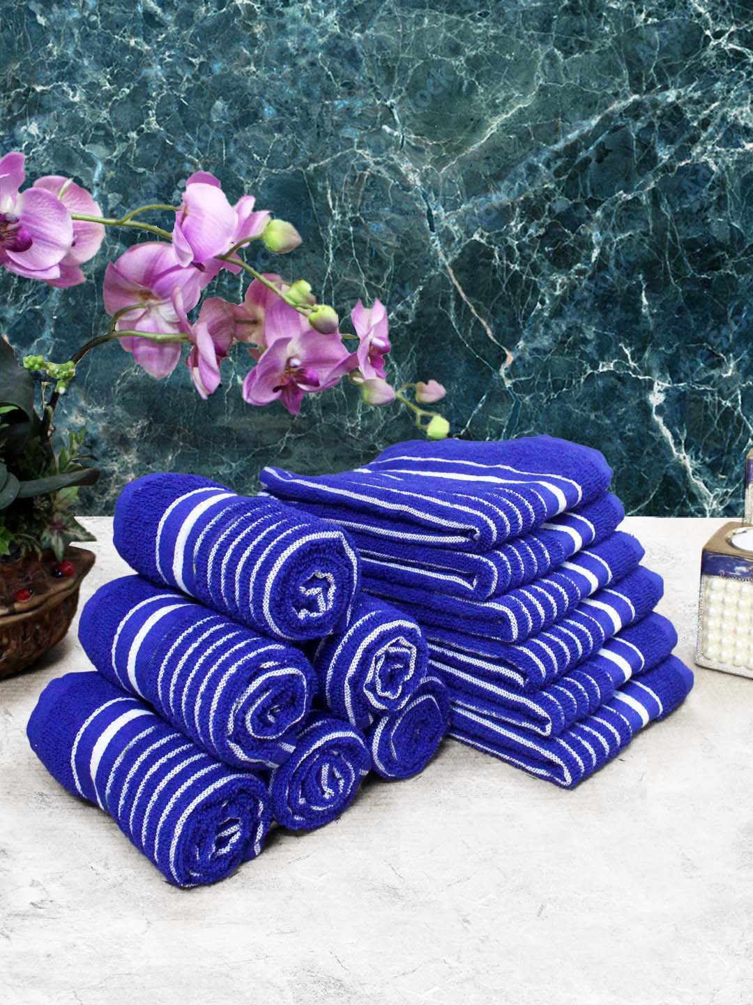 Athom Living Cotton Soft Hand Towel Set, Super Absorbent & Quick Dry 40x60 cm Pack of 12 - Athom Living