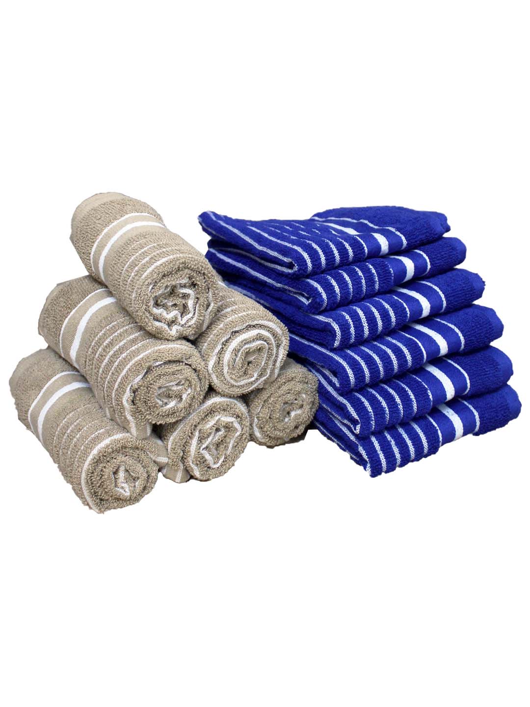 Athom Living Cotton Soft Hand Towel Set, Super Absorbent & Quick Dry 40x60 cm Pack of 12 - Athom Living