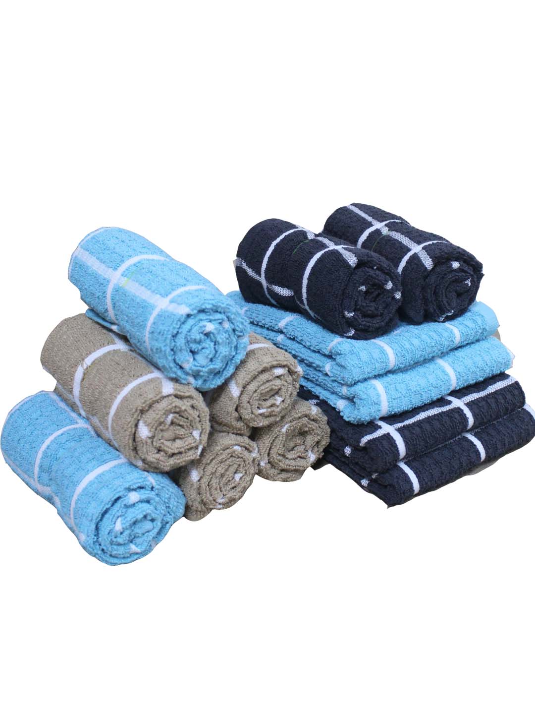 Athom Living Cotton Soft Hand Towel Set, Super Absorbent & Quick Dry 40x60 cm Pack of 12 - Athom Living