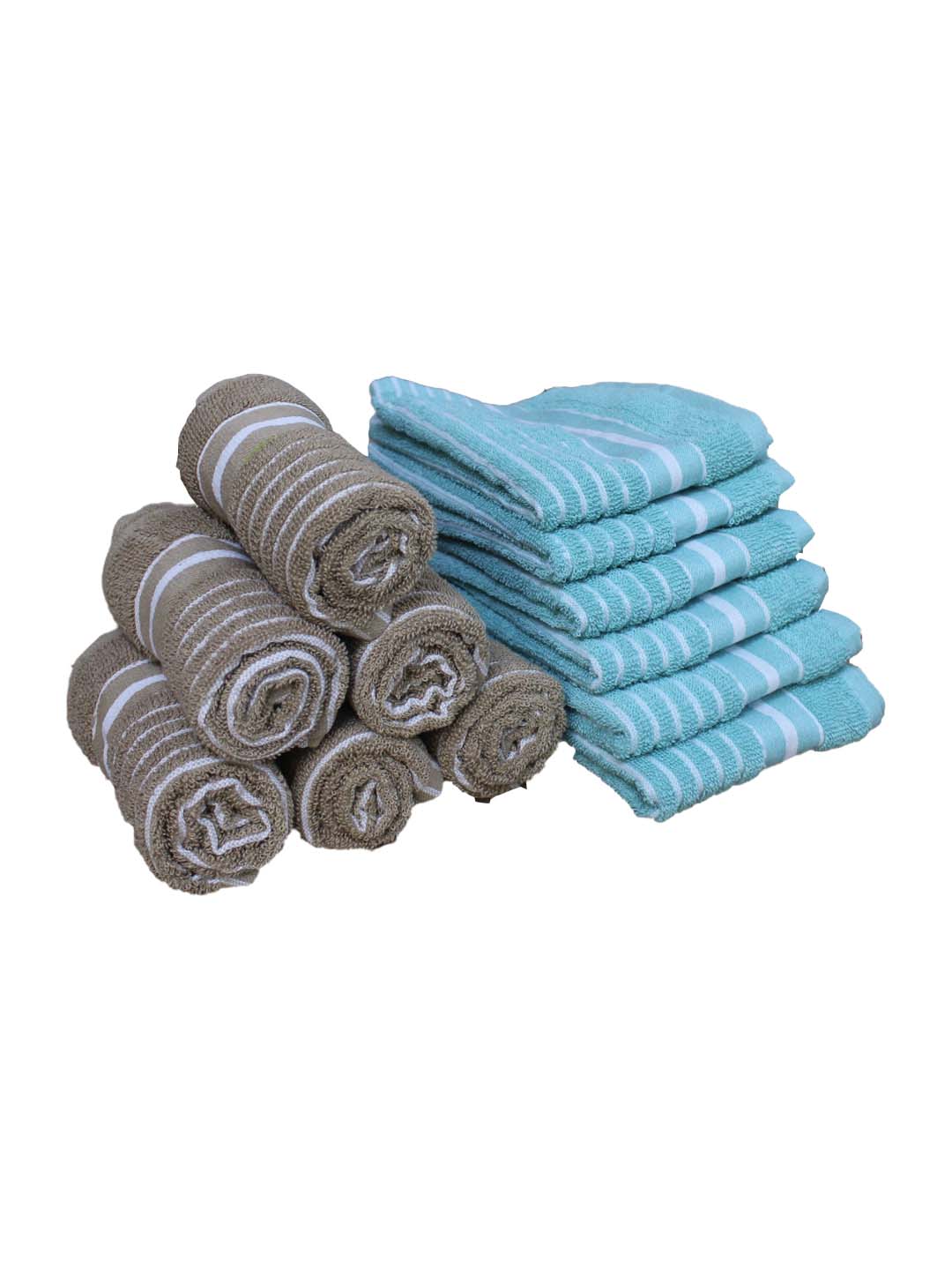 Athom Living Cotton Soft Hand Towel Set, Super Absorbent & Quick Dry 40x60 cm Pack of 12 - Athom Living