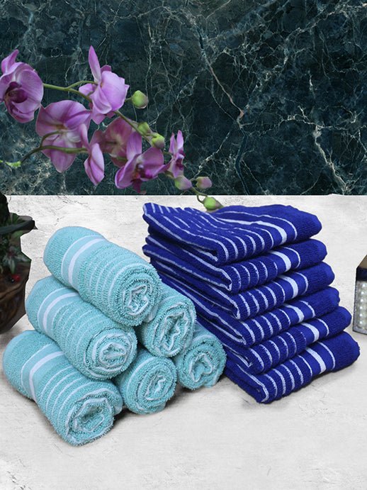 Athom Living Cotton Soft Hand Towel Set, Super Absorbent & Quick Dry 40x60 cm Pack of 12 - Athom Living