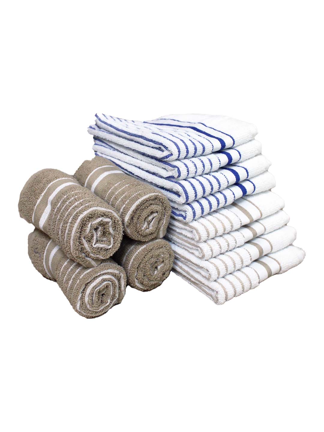 Athom Living Cotton Soft Hand Towel Set, Super Absorbent & Quick Dry 40x60 cm Pack of 12 - Athom Living