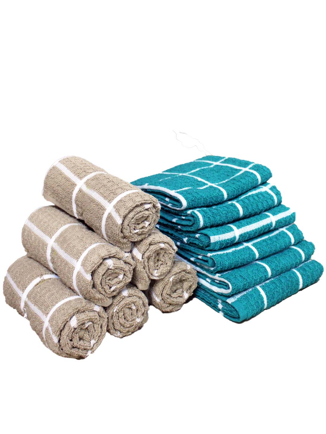 Athom Living Cotton Soft Hand Towel Set, Super Absorbent & Quick Dry 40x60 cm Pack of 12 - Athom Living