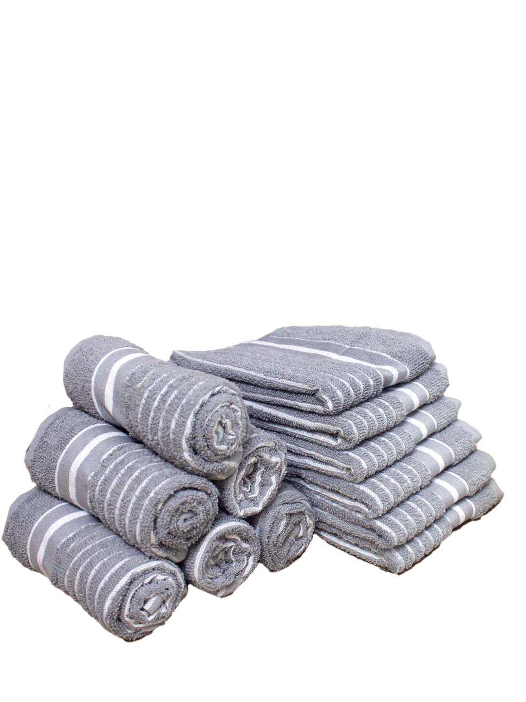 Athom Living Cotton Soft Hand Towel Set, Super Absorbent & Quick Dry 40x60 cm Pack of 12 - Athom Living