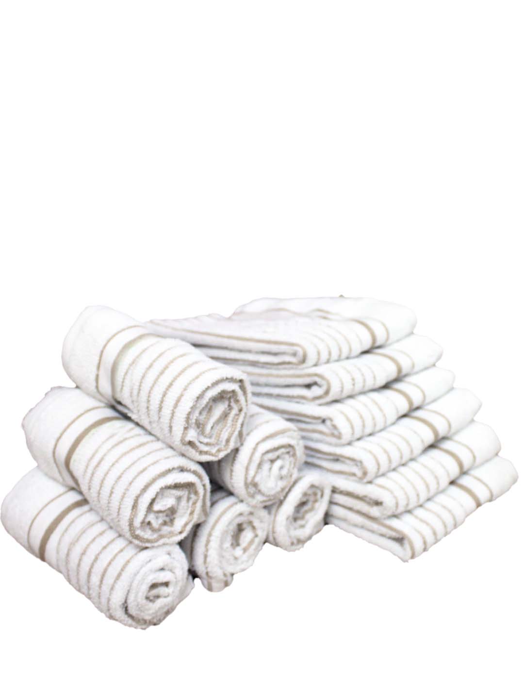 Athom Living Cotton Soft Hand Towel Set, Super Absorbent & Quick Dry 40x60 cm Pack of 12 - Athom Living