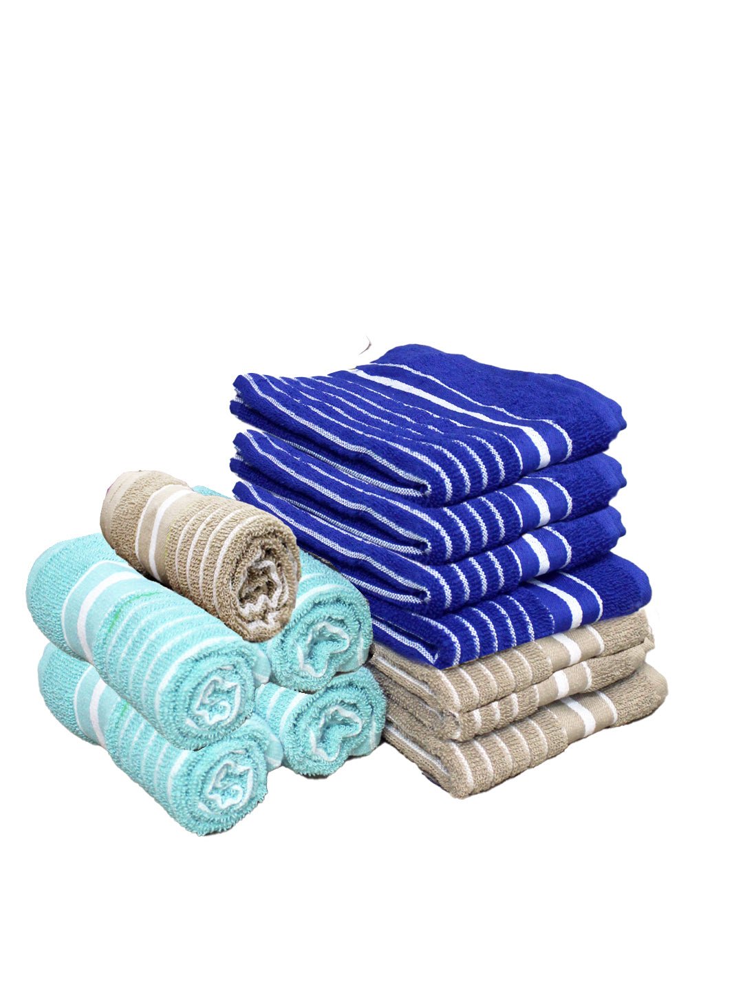 Athom Living Cotton Soft Hand Towel Set, Super Absorbent & Quick Dry 40x60 cm Pack of 12 - Athom Living