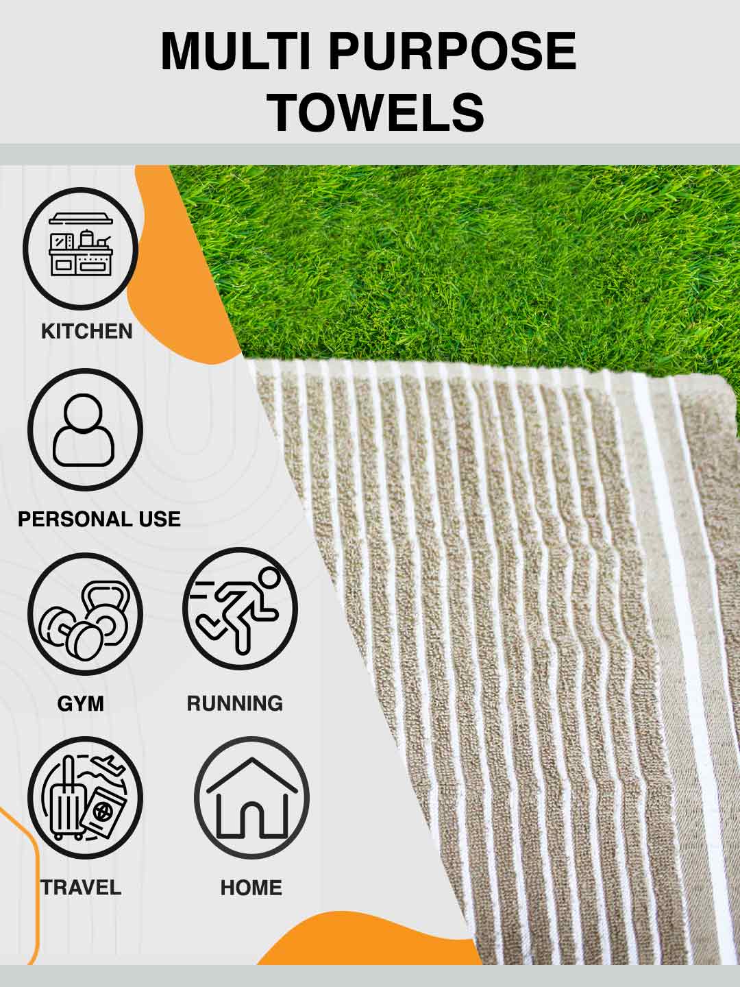 Athom Living Cotton Soft Hand Towel Set, Super Absorbent & Quick Dry 40x60 cm Pack of 12 - Athom Living