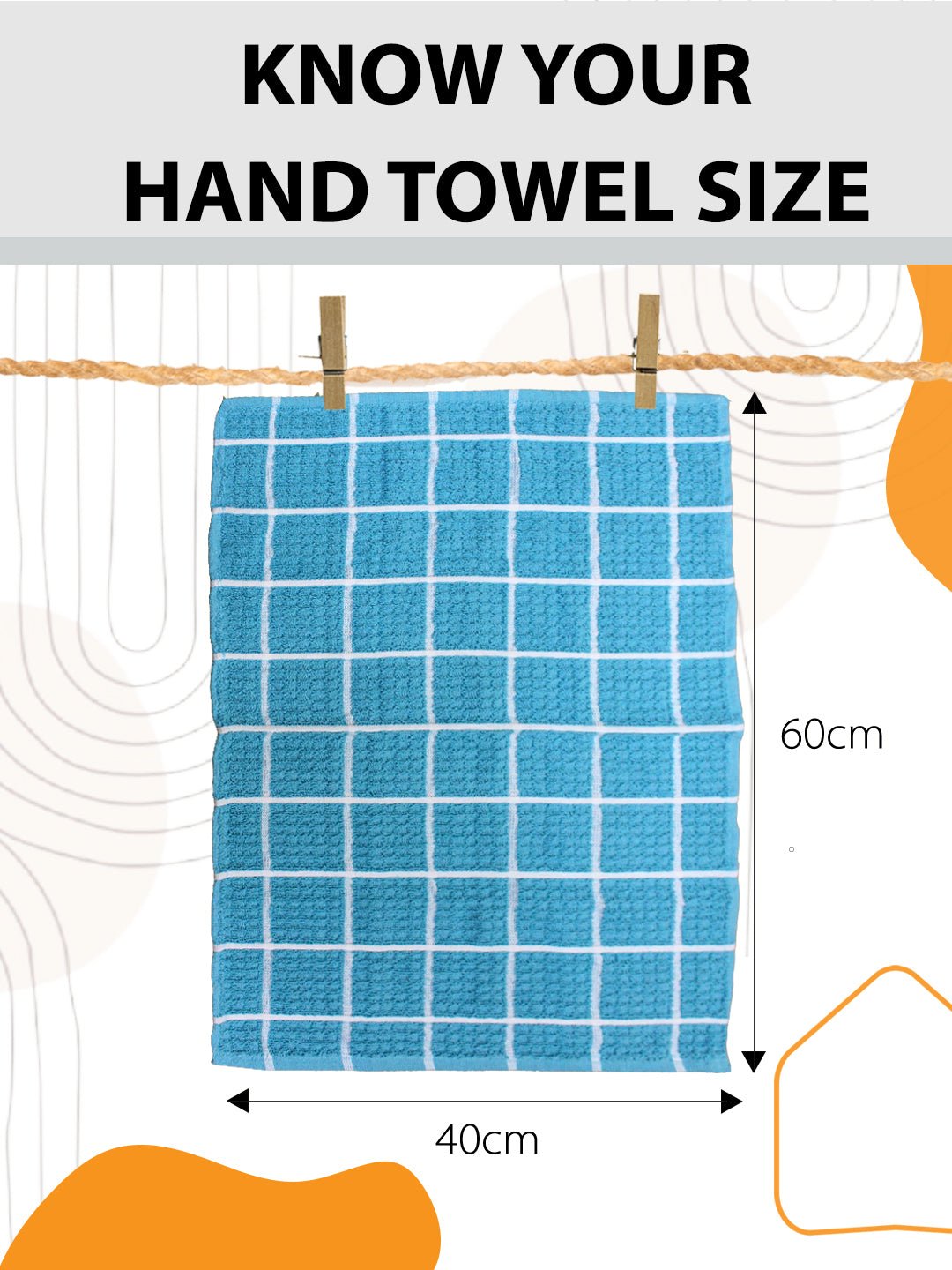 Athom Living Cotton Soft Hand Towel Set, Super Absorbent & Quick Dry 40x60 cm Pack of 6 - Athom Living