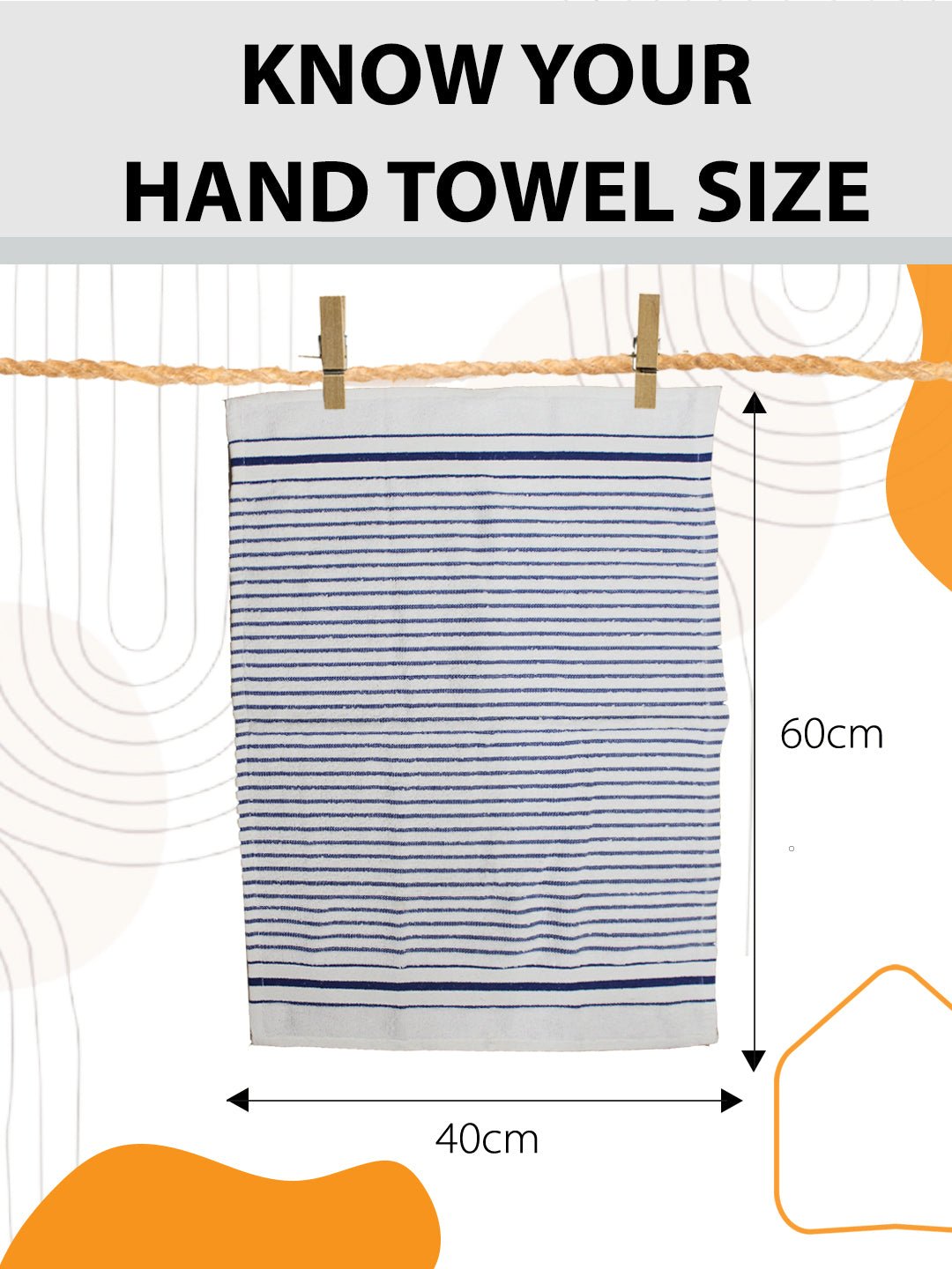 Athom Living Cotton Soft Hand Towel Set, Super Absorbent & Quick Dry 40x60 cm Pack of 6 - Athom Living