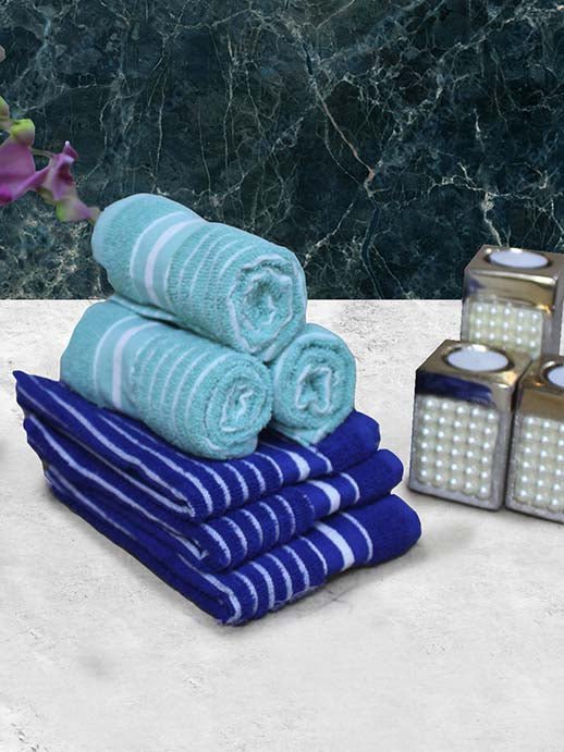 Athom Living Cotton Soft Hand Towel Set, Super Absorbent & Quick Dry 40x60 cm Pack of 6 - Athom Living