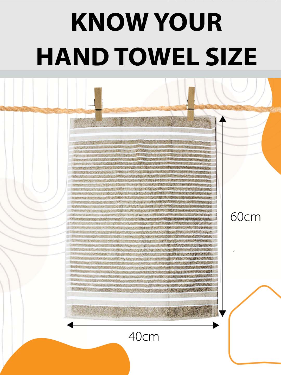 Athom Living Cotton Soft Hand Towel Set, Super Absorbent & Quick Dry 40x60 cm Pack of 6 - Athom Living
