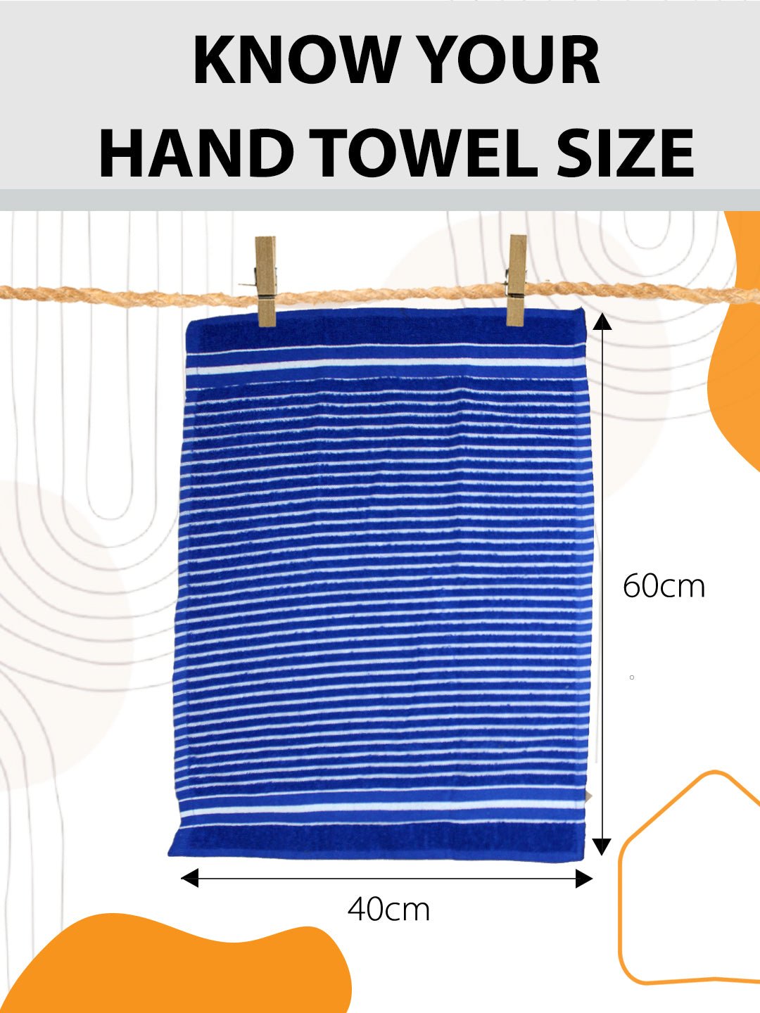 Athom Living Cotton Soft Hand Towel Set, Super Absorbent & Quick Dry 40x60 cm Pack of 6 - Athom Living