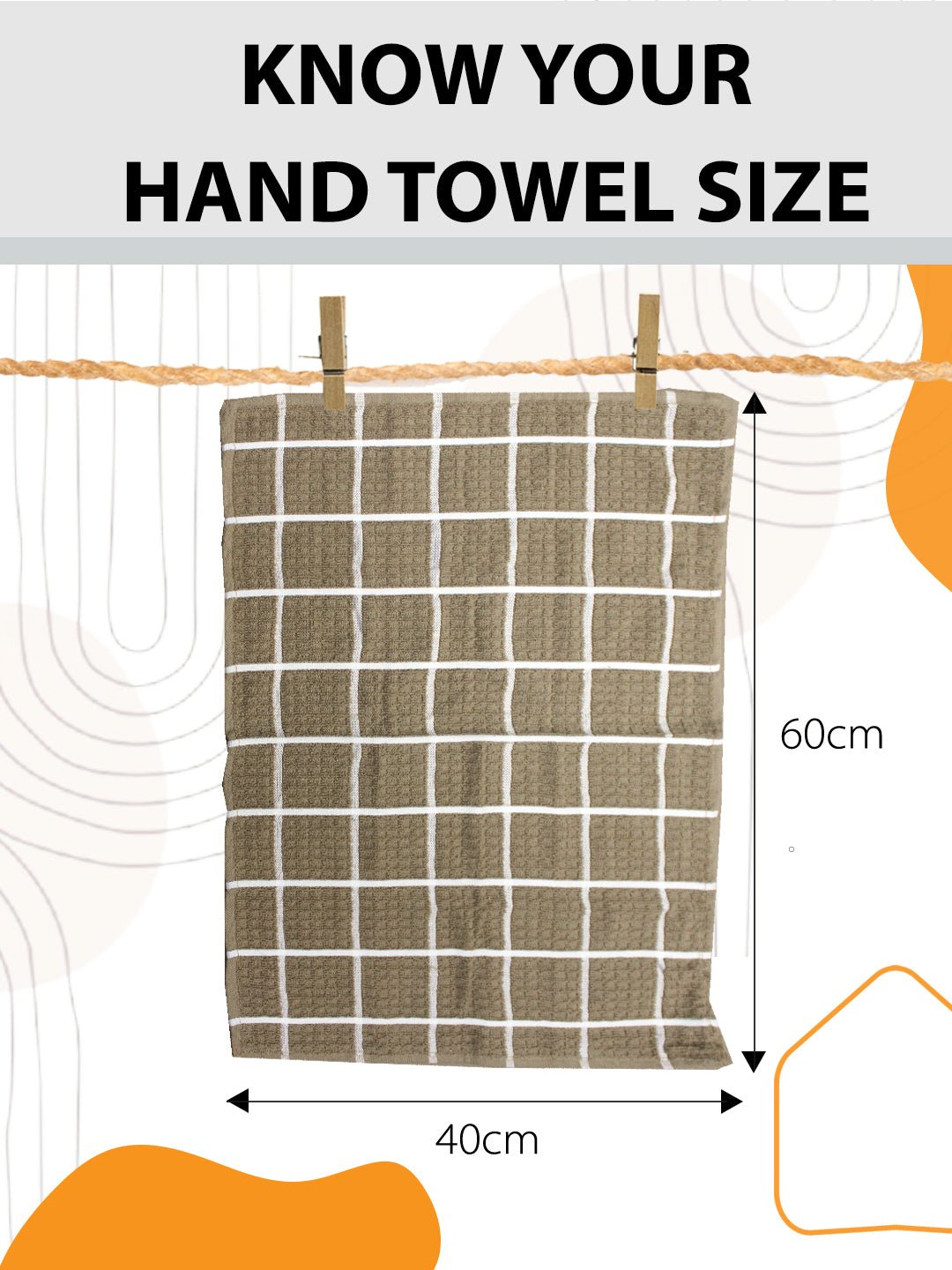 Athom Living Cotton Soft Hand Towel Set, Super Absorbent & Quick Dry 40x60 cm Pack of 6 - Athom Living