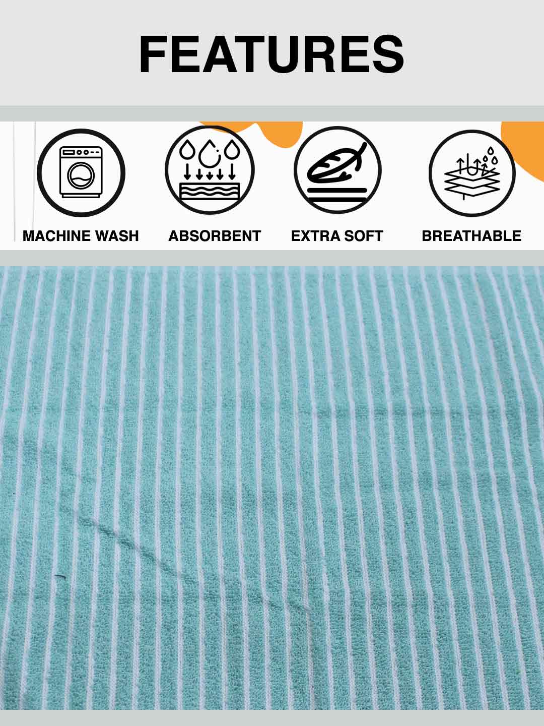 Athom Living Cotton Soft Hand Towel Set, Super Absorbent & Quick Dry 40x60 cm Pack of 6 - Athom Living