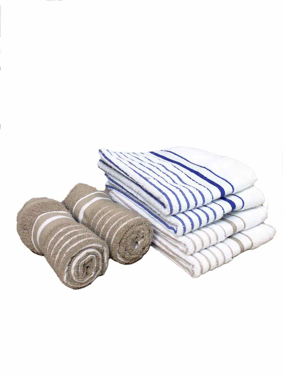 Athom Living Cotton Soft Hand Towel Set, Super Absorbent & Quick Dry 40x60 cm Pack of 6 - Athom Living