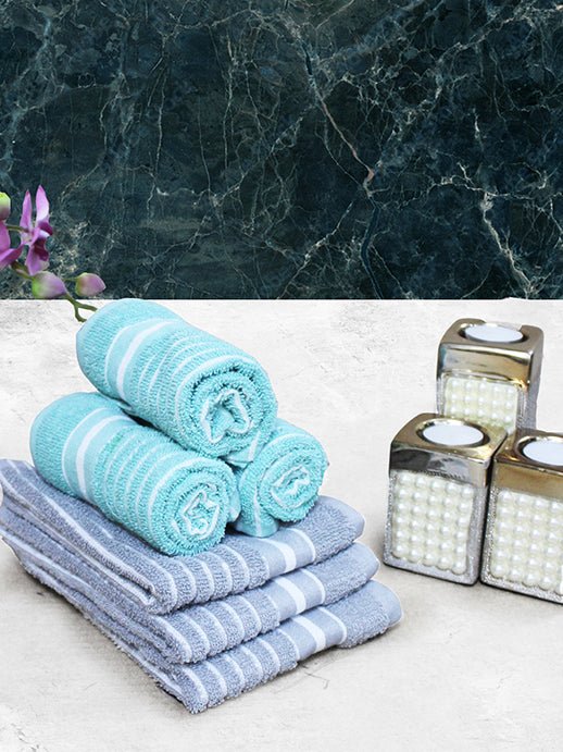 Athom Living Cotton Soft Hand Towel Set, Super Absorbent & Quick Dry 40x60 cm Pack of 6 - Athom Living