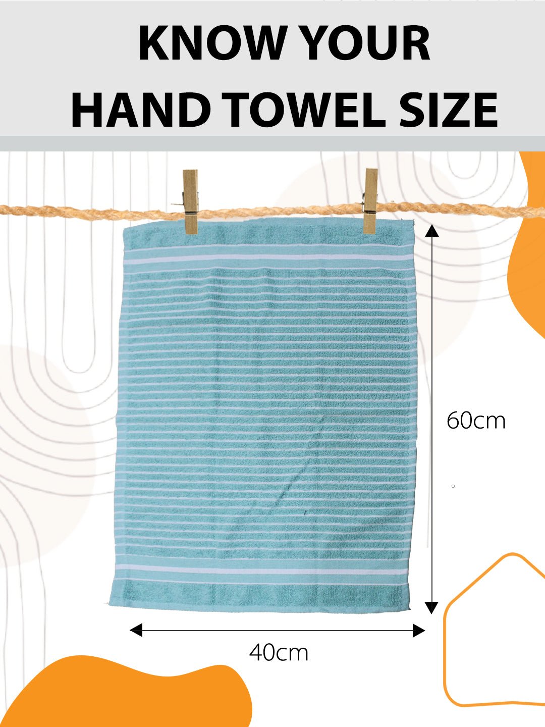 Athom Living Cotton Soft Hand Towel Set, Super Absorbent & Quick Dry 40x60 cm Pack of 6 - Athom Living