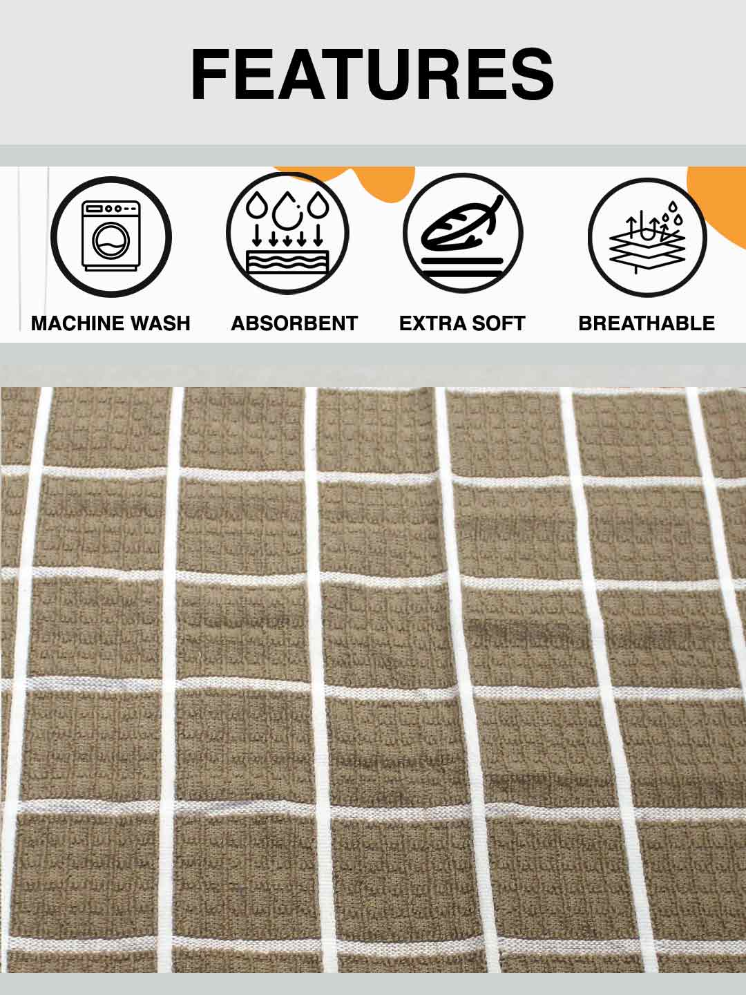 Athom Living Cotton Soft Hand Towel Set, Super Absorbent & Quick Dry 40x60 cm Pack of 6 - Athom Living