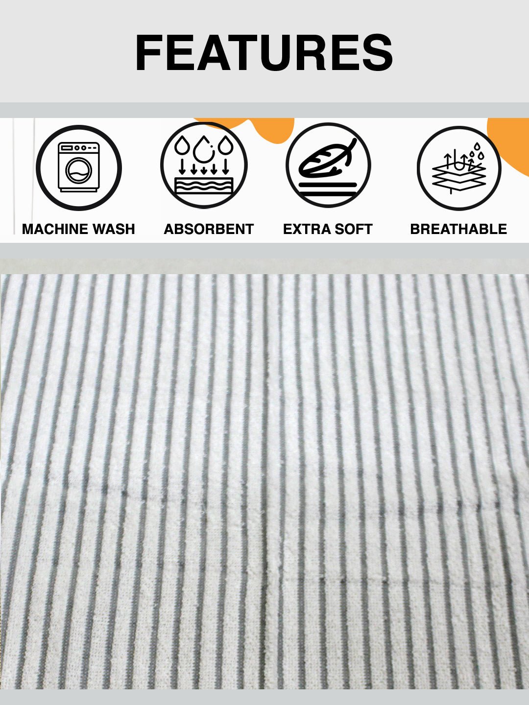 Athom Living Cotton Soft Hand Towel Set, Super Absorbent & Quick Dry 40x60 cm Pack of 6 - Athom Living