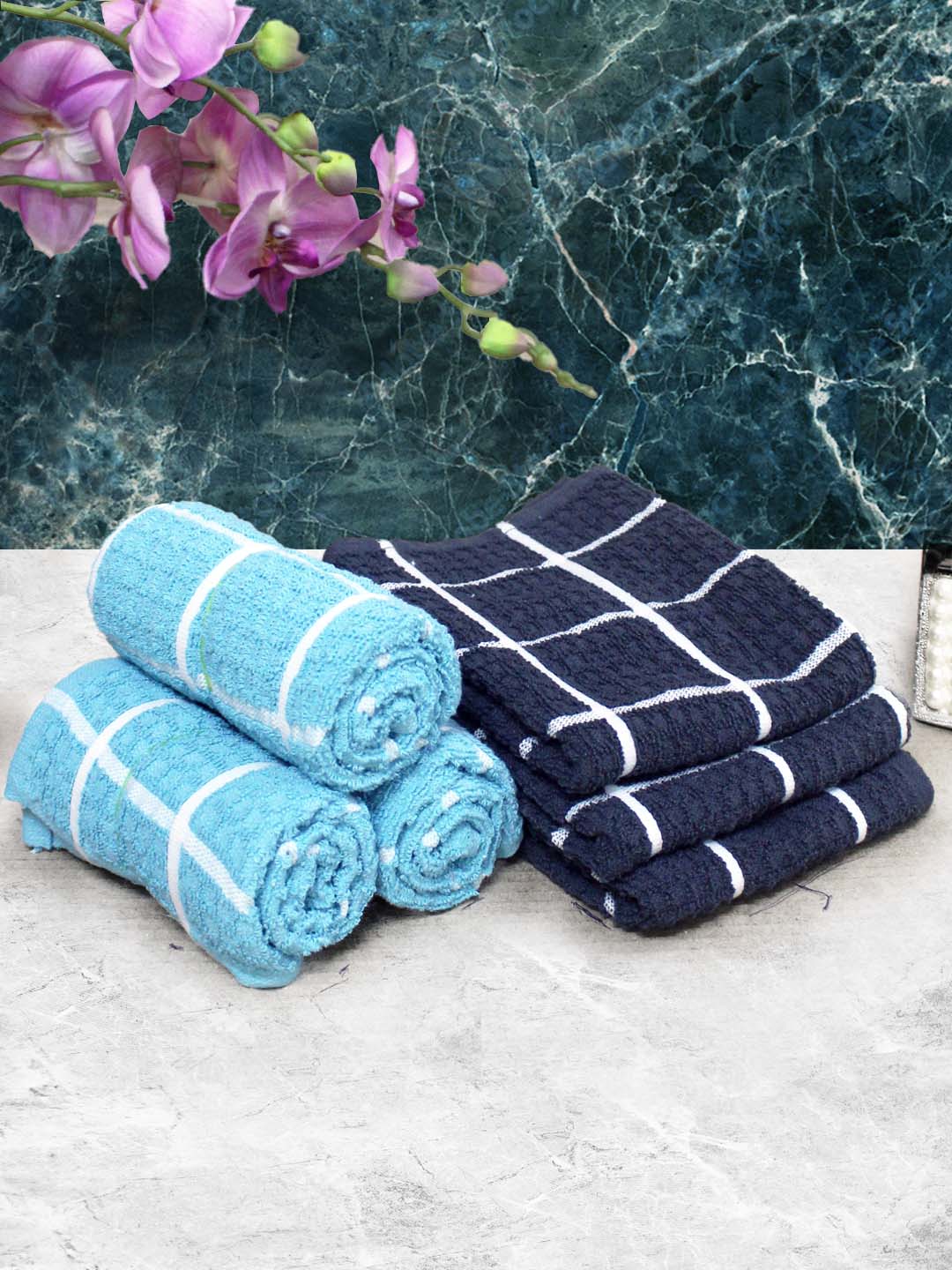 Athom Living Cotton Soft Hand Towel Set, Super Absorbent & Quick Dry 40x60 cm Pack of 6 - Athom Living