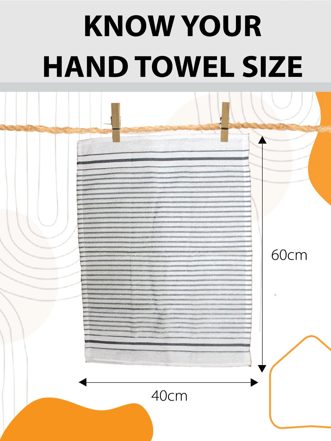 Athom Living Cotton Soft Hand Towel Set, Super Absorbent & Quick Dry 40x60 cm Pack of 6 - Athom Living