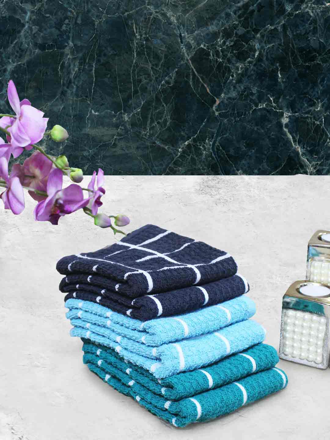 Athom Living Cotton Soft Hand Towel Set, Super Absorbent & Quick Dry 40x60 cm Pack of 6 - Athom Living