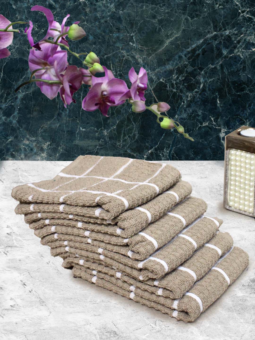 Athom Living Cotton Soft Hand Towel Set, Super Absorbent & Quick Dry 40x60 cm Pack of 6 - Athom Living
