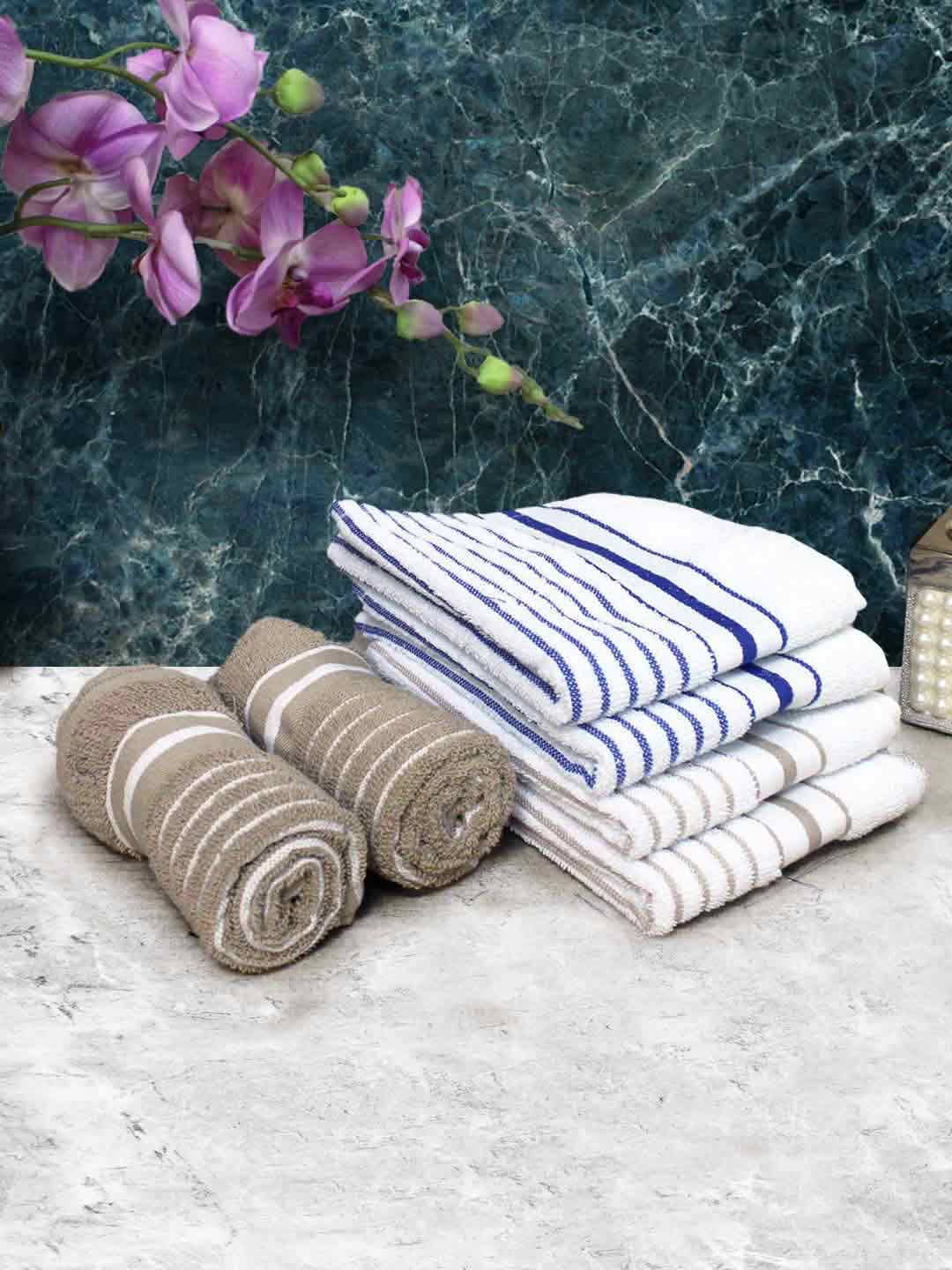 Athom Living Cotton Soft Hand Towel Set, Super Absorbent & Quick Dry 40x60 cm Pack of 6 - Athom Living