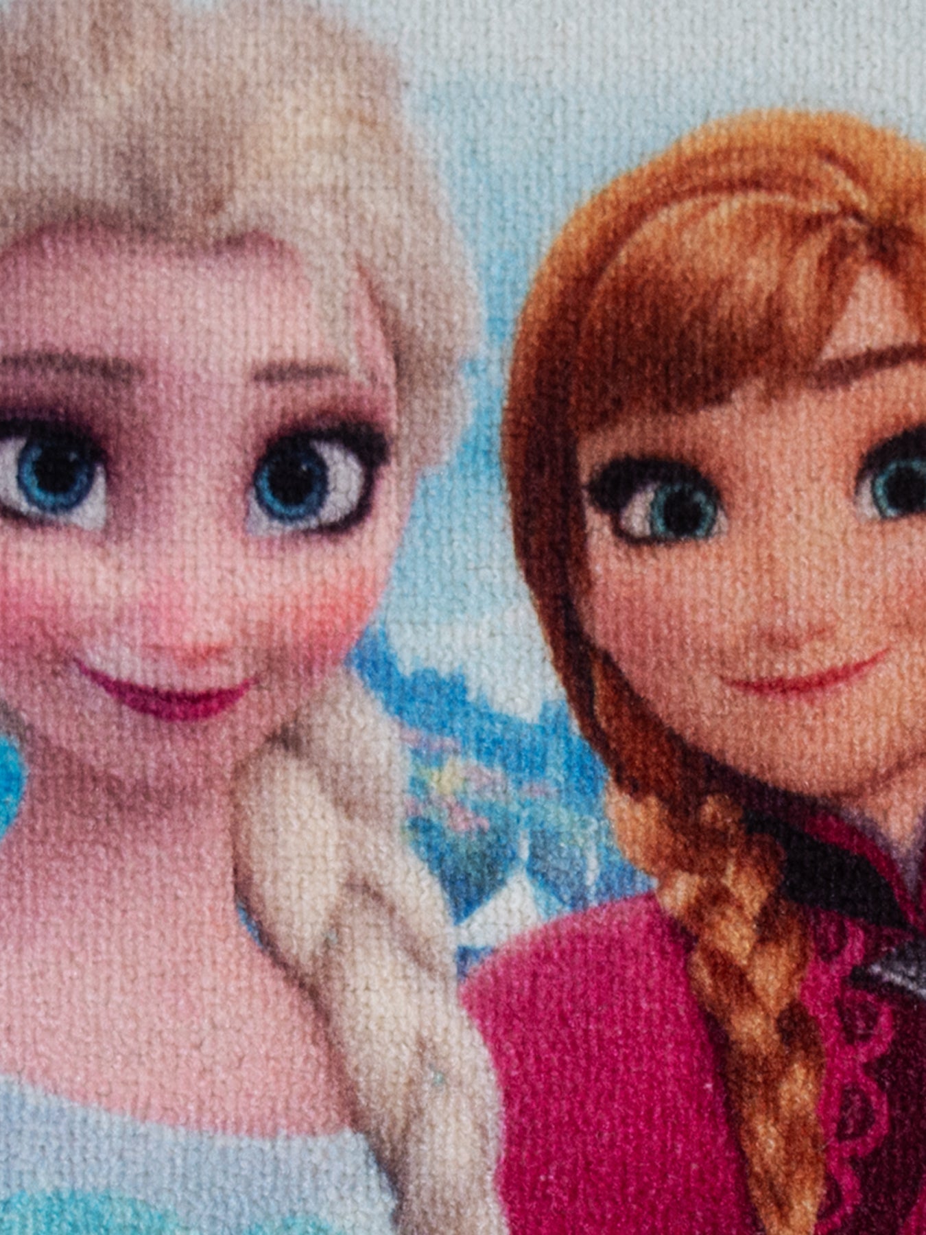 Athom Living Disney Frozen Anna & Elsa Sister Forever Themed with Disney Frozen Characters Digital Printed Multi colored Kids Premium Nylon Bathmat, With Latex Backing, Anti - Skid Bathmat, 37 x 57 cm, Pack of 2 - Athom Living