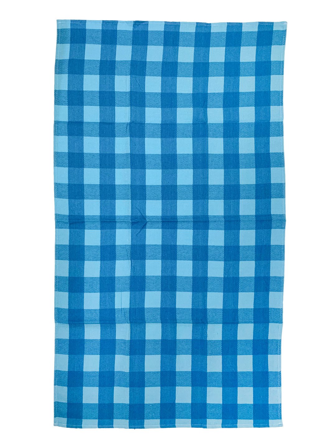 Athom Living Eco Saviour Premium Cotton Bath Towel/Gamcha S Blue Big Checks (Pack of 6) - Athom Living