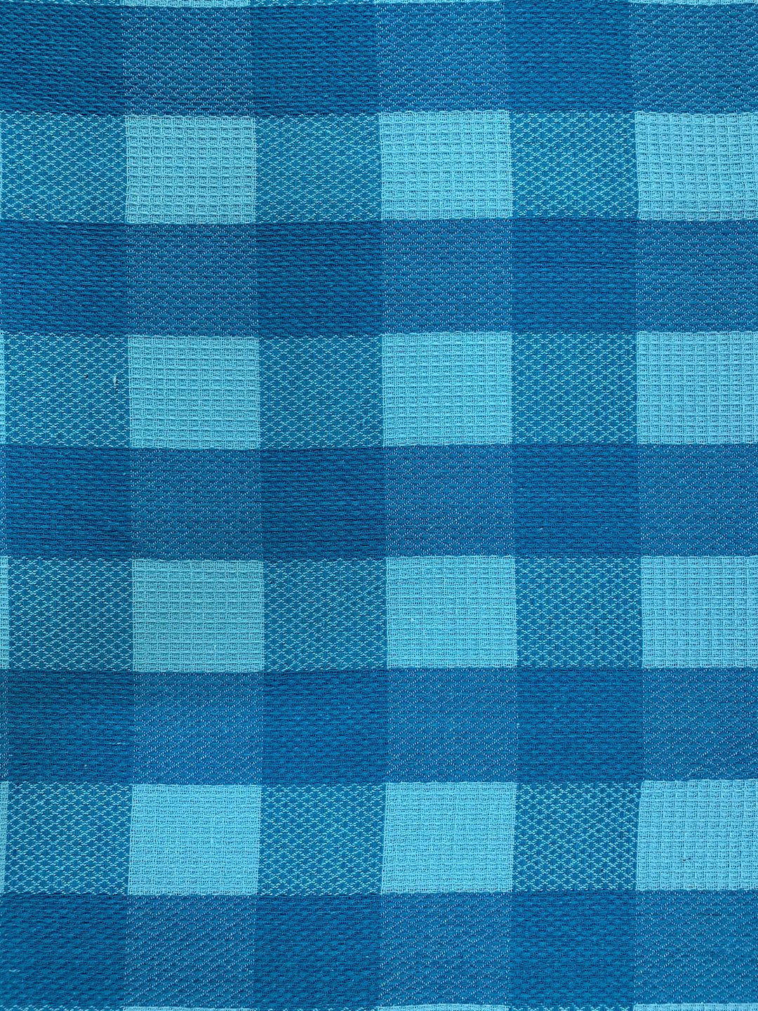 Athom Living Eco Saviour Premium Cotton Bath Towel/Gamcha S Blue Big Checks (Pack of 6) - Athom Living