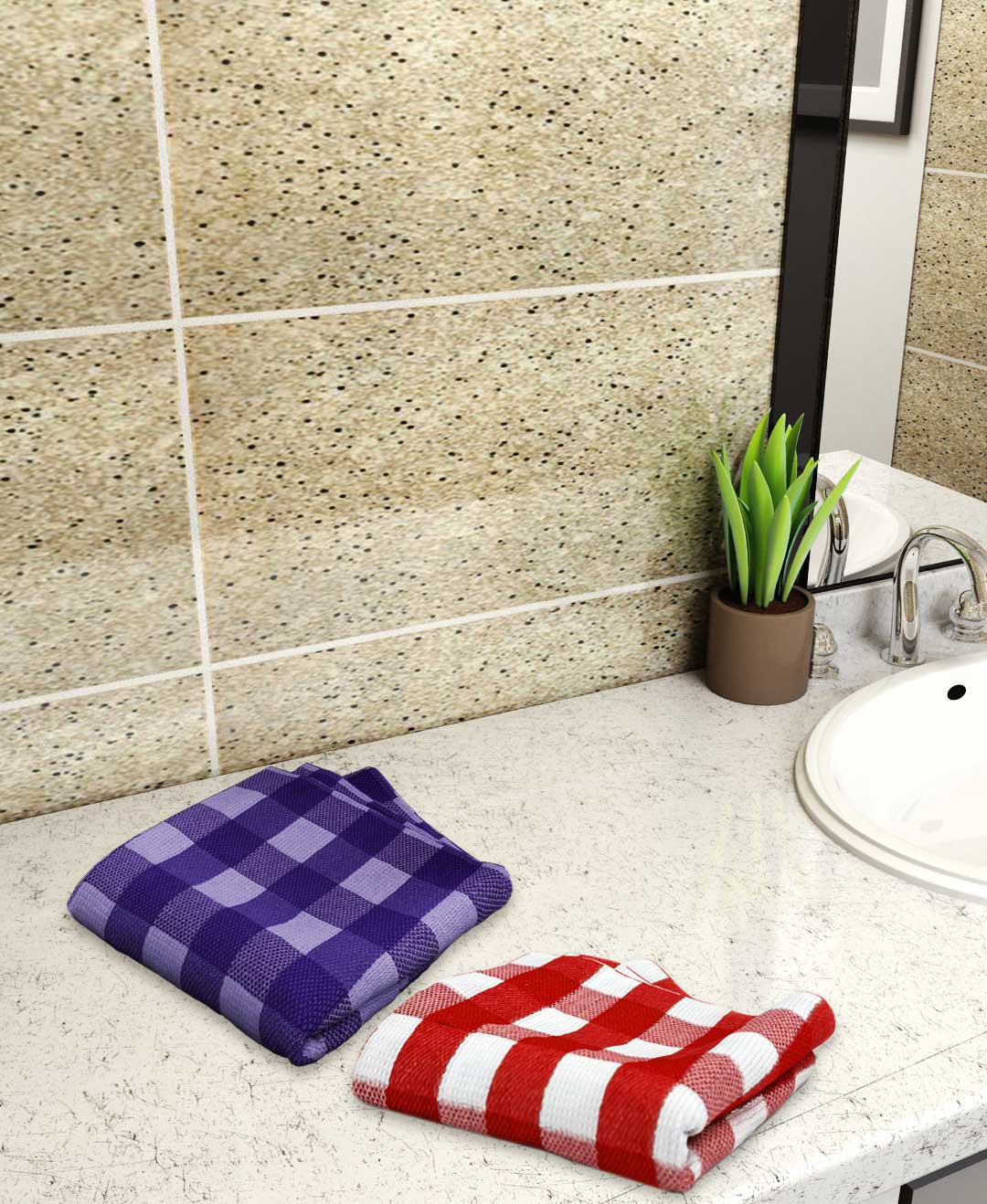 Athom Living Light weight Premium Cotton Bath Towel 75x150 cm Pack of 2 - Athom Living