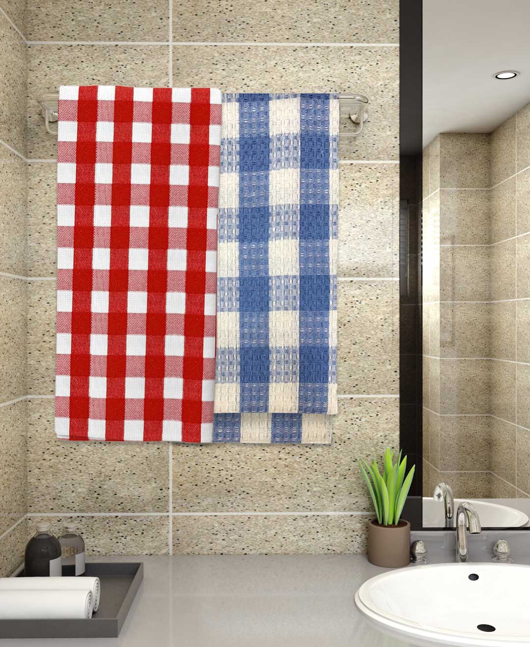 Athom Living Light weight Premium Cotton Bath Towel 75x150 cm Pack of 2 - Athom Living