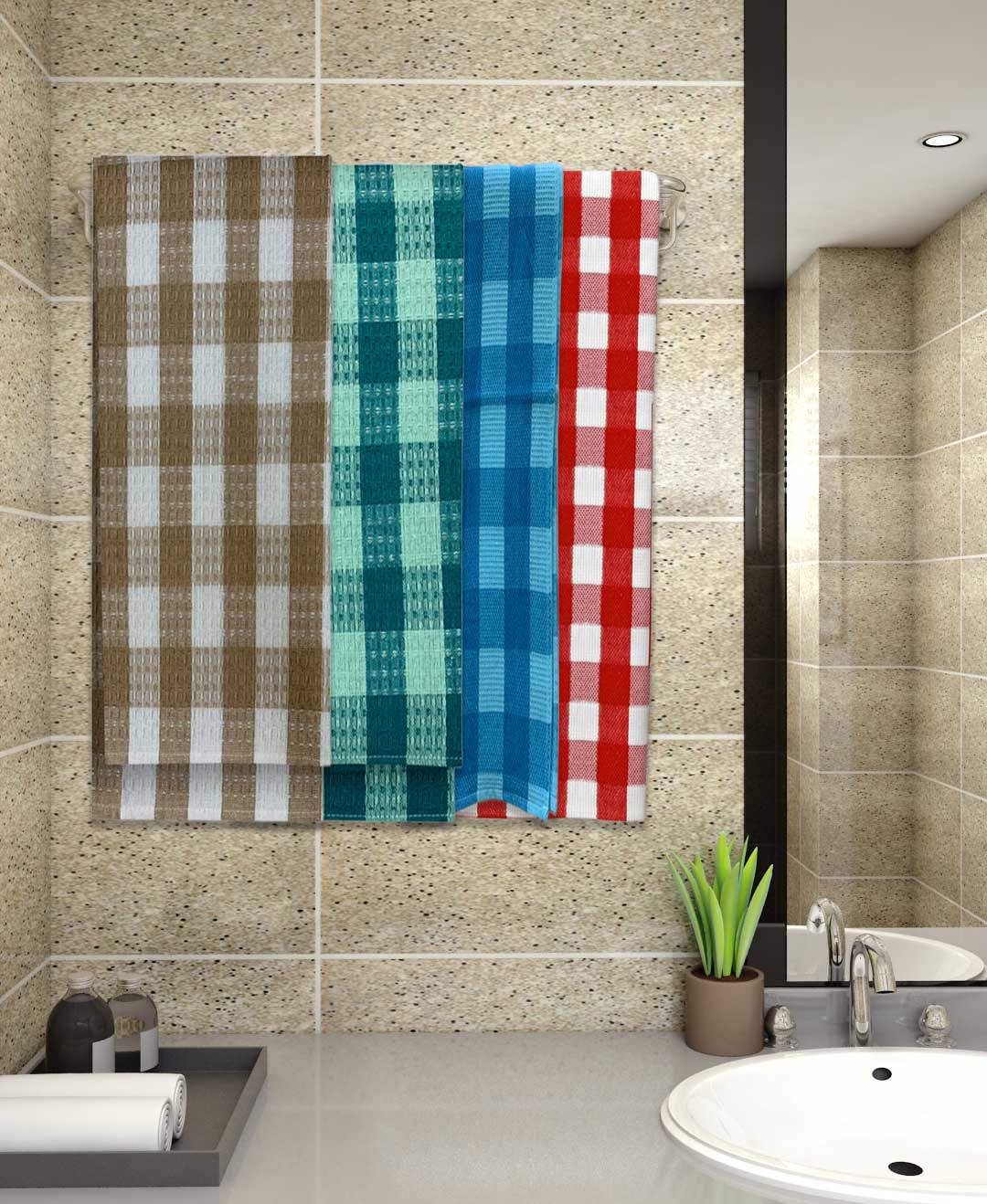 Athom Living Light weight Premium Cotton Bath Towel 75x150 cm Pack of 4 - Athom Living
