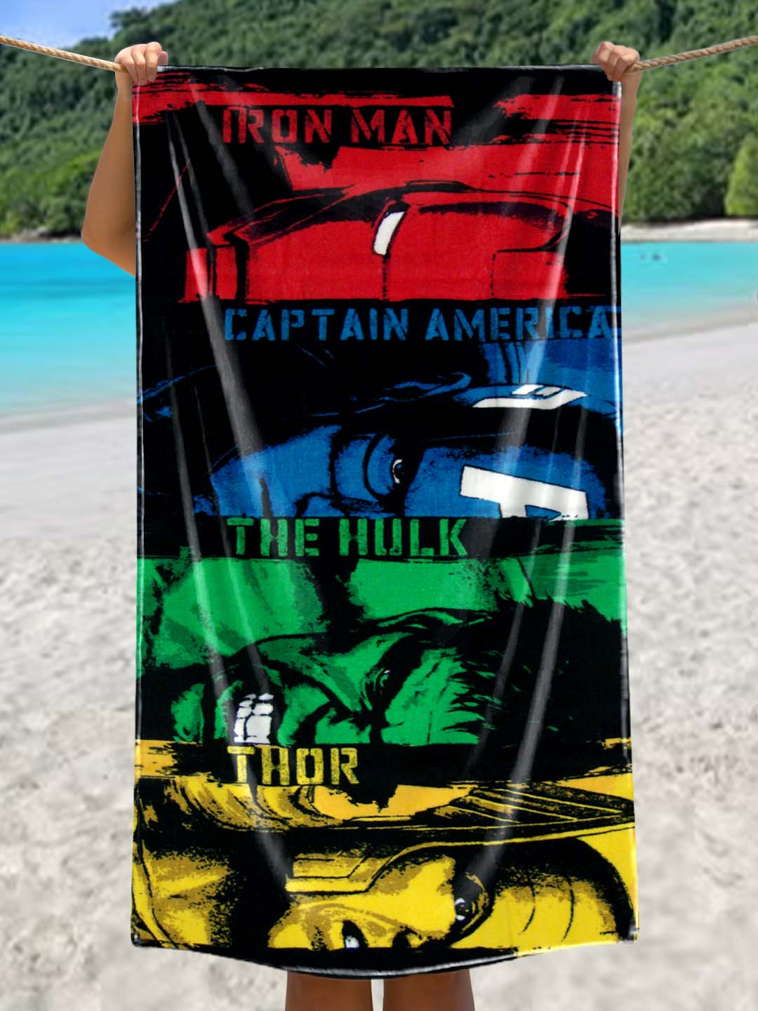 Athom Living Marvel Avengers Kids Bath Towel 350 GSM 60x120 cm - Athom Living