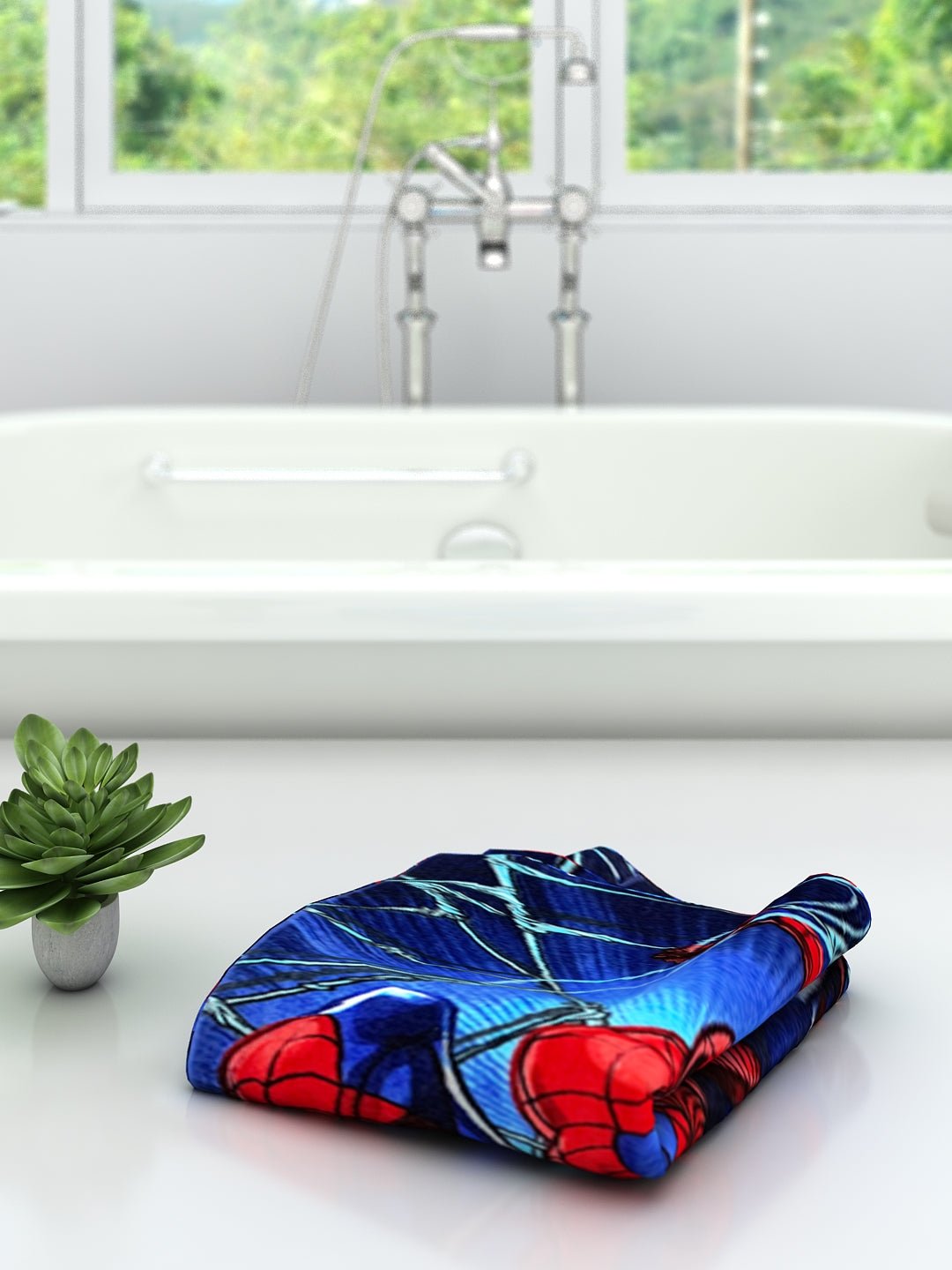 Athom Living Marvel Spiderman Kids Bath Towel 350 GSM 60x120 cm - Athom Living