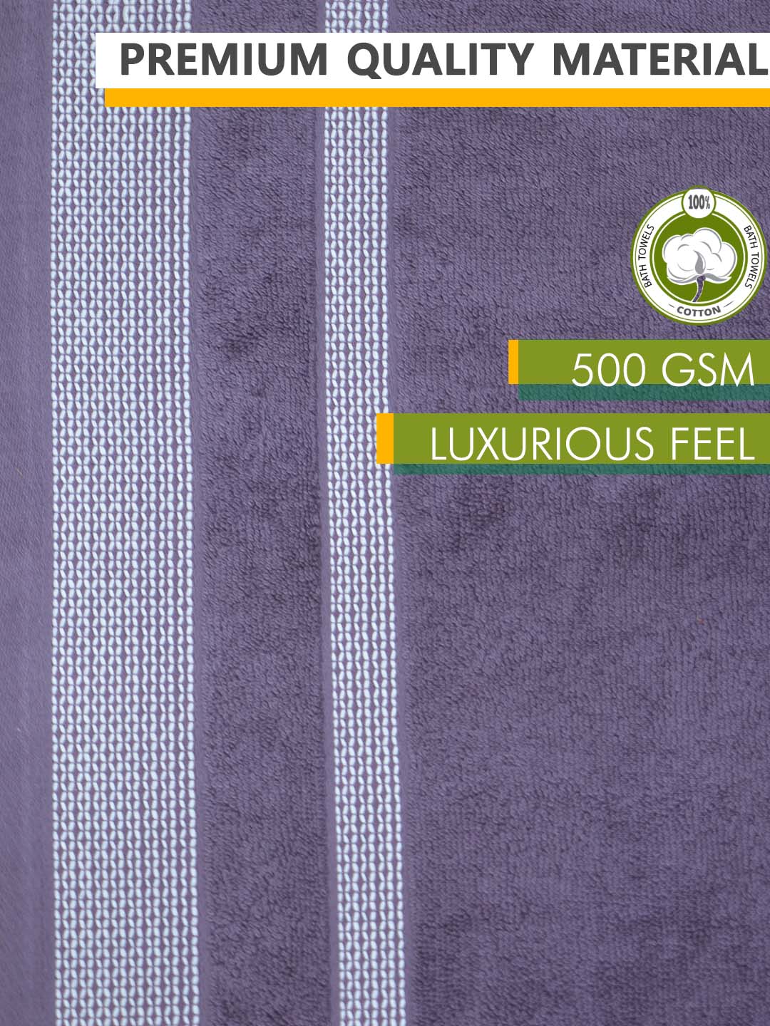 Athom Living Premium Cotton Bath Towel Pack of 1 Soft, Absorbent, and Luxurious Bathroom Essentials/Soft and Absorbent Spa - Quality/Bath Linens/Durable - Athom Living