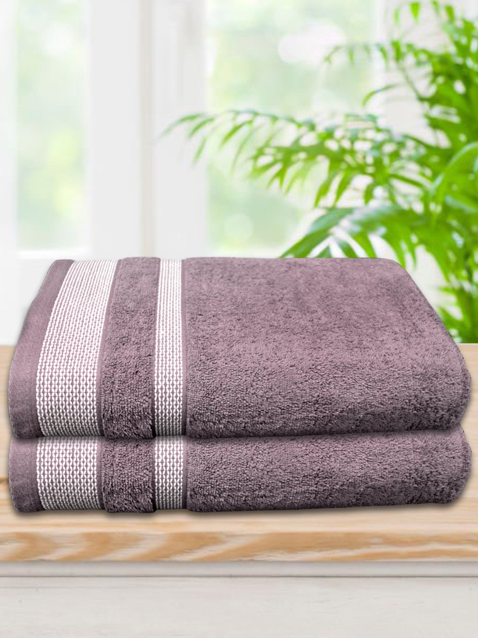 Athom Living Premium Cotton Bath Towel Pack of 2 Soft, Absorbent, and Luxurious Bathroom Essentials/Soft and Absorbent Spa - Quality/Bath Linens/Durable - Athom Living