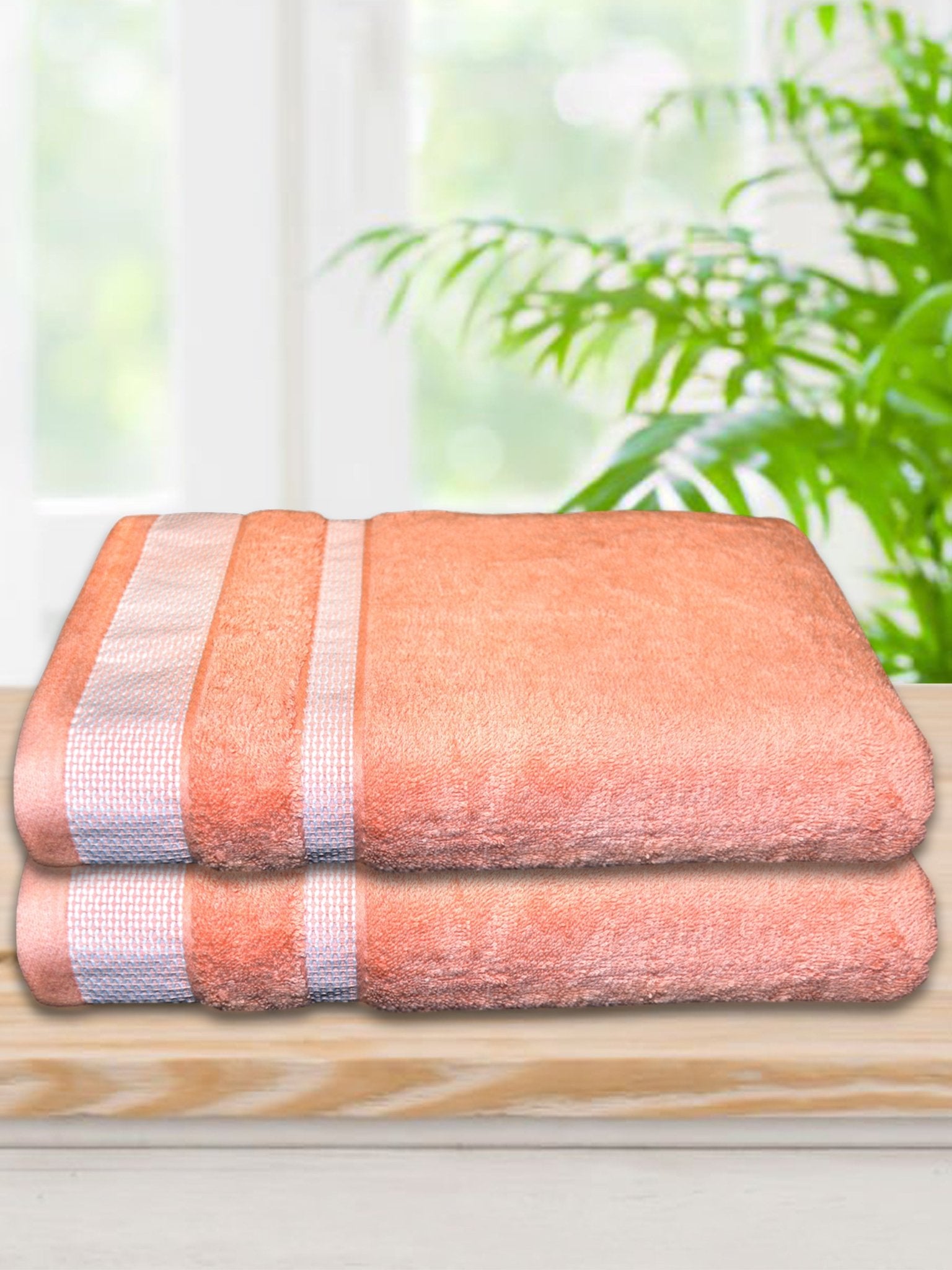 Athom Living Premium Cotton Bath Towel Pack of 2 Soft, Absorbent, and Luxurious Bathroom Essentials/Soft and Absorbent Spa - Quality/Bath Linens/Durable - Athom Living