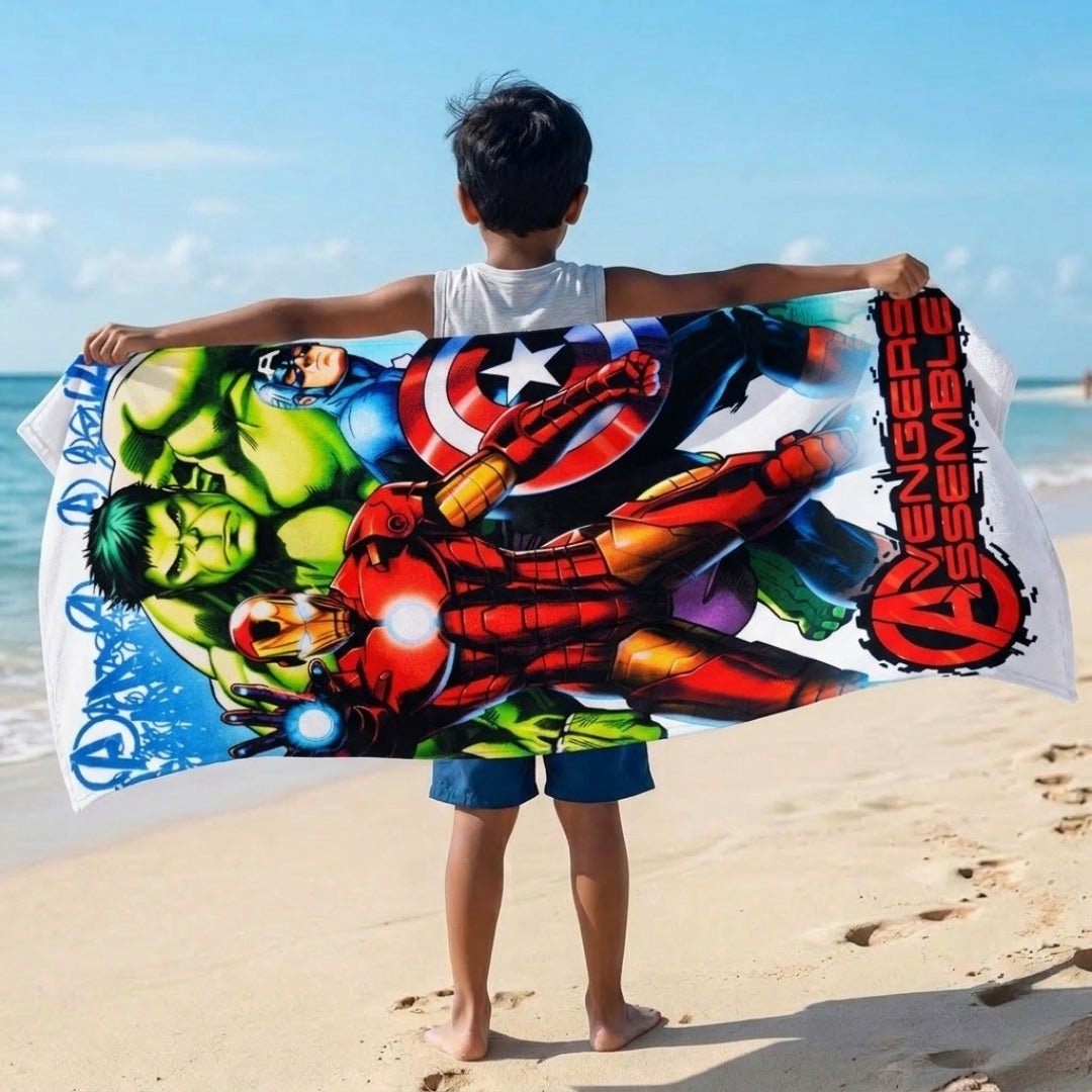 Avengers Assembled Themed Kids Cotton Bath Towel by Athom Living - Athom Living