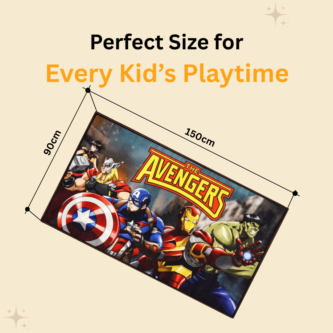 Avengers Themed Kids Carpet(90x150cm) by Athom Living - Athom Living