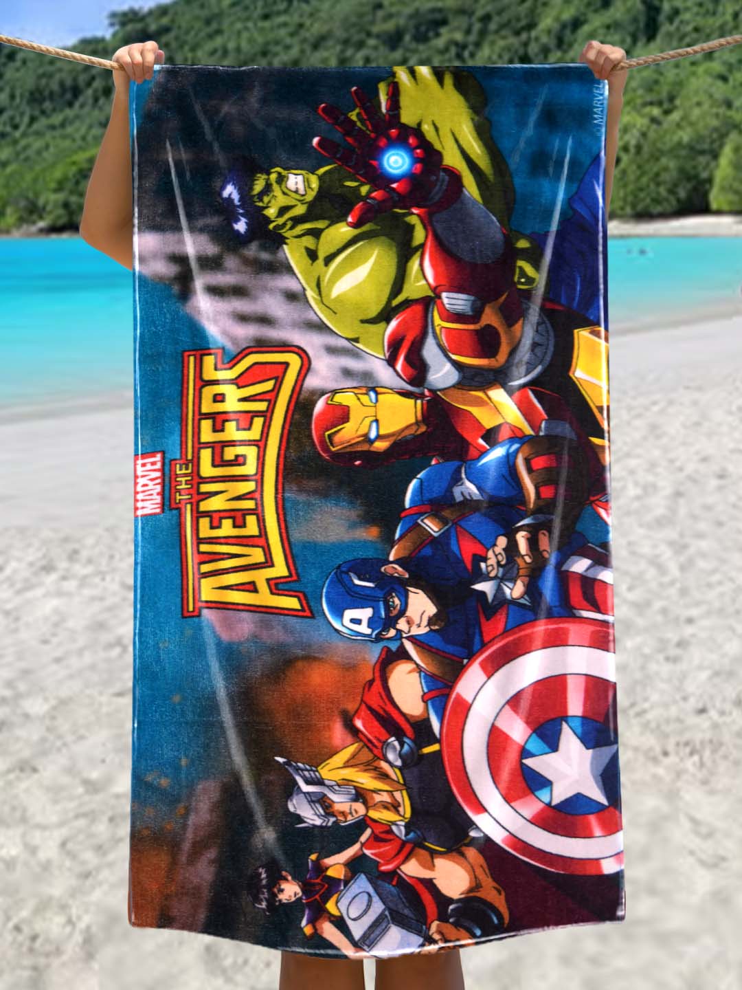 Avengers Themed Kids Cotton Bath Towel for Fun & Comfort by Athom Living - Athom Living