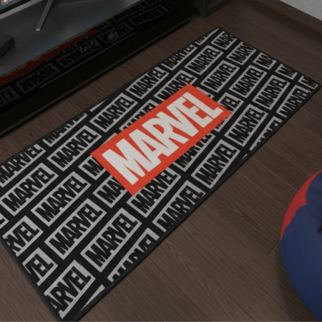 Black Marvel Themed Kids Runner Carpet(60x140 cm) by Athom Living - Athom Living